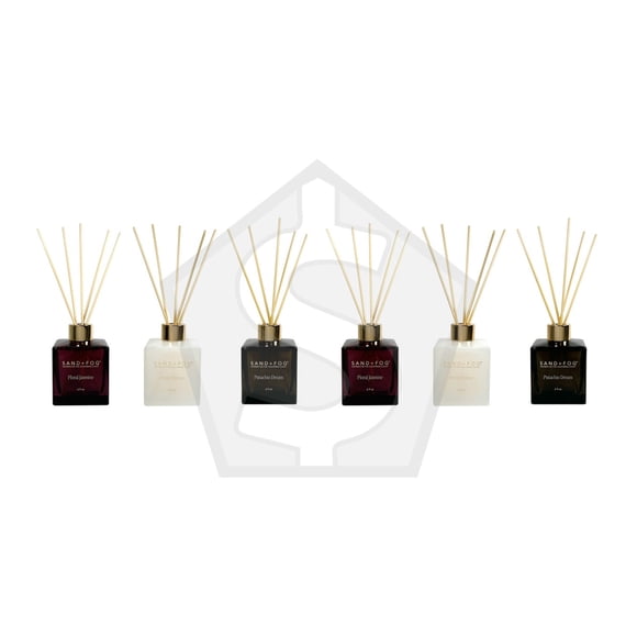 SAND+FOG Reed Diffuser Set - Floral Jasmine, Fresh Breeze & Pistachio Dream - Pack of 2