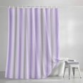 thumbnail image 3 of Purple Green Striped Shower Curtains for Bathroom, Modern Boho Stripes Minimalist Waterproof Fabric Shower Curtain, Decorative Bathroom Curtain for Bathtub, 36"x72", No Hooks Included, 3 of 9