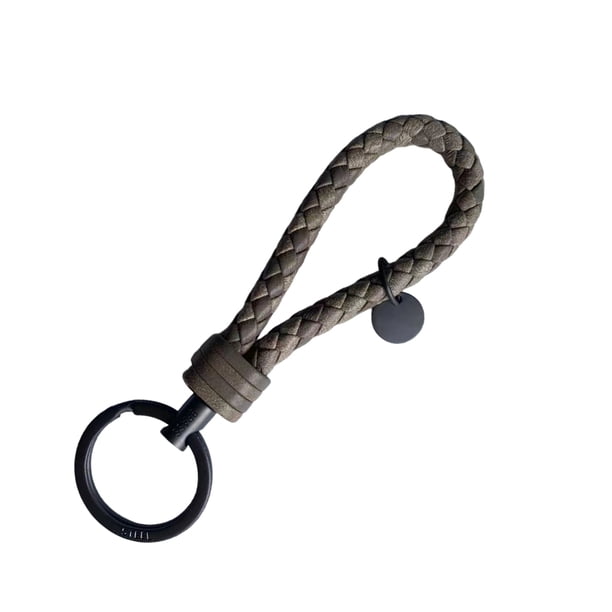 Billuyoard LLavero de cuerda tejida trenzada de cuero, bolso DIY encantador, colgante colgante, llavero exquisito, soporte para llavero de coche, joyería Artesanía Albaricoque bicolor 3.3*9 cm Billuyoard HA074021-18