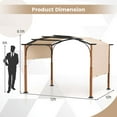 thumbnail image 3 of Costway 10 x 12 FT Outdoor Retractable Pergola with Retractable Canopy Wood Looking Posts Beige, 3 of 10