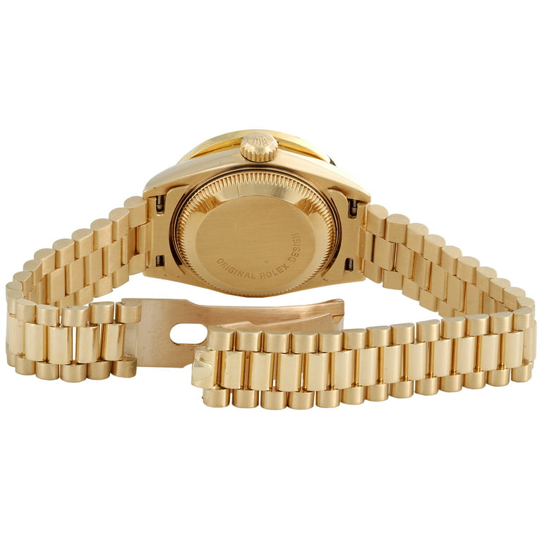 Rolex DateJust 26mm Diamond Gold Watch President Bracelet