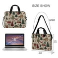 thumbnail image 3 of 16" Laptop Briefcase for Work Travel Laptop Shoulder Bag Carrying Handbag Laptop Case Christmas Trees Deer and Houses, 3 of 8