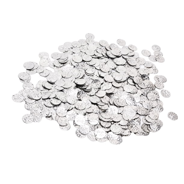 Monedas para danza del vientre Nikou 2000 piezas Lentejuelas colgantes Accesorios de ropa Plata
