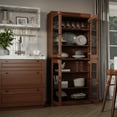 thumbnail image 5 of Palace Imports 100% Solid Wood Kitchen Pantry Storage Cabinet with Glass Doors and Adjustable Shelves, Mocha, 5 of 6
