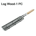 thumbnail image 2 of Bueautybox Durable Wood Stainless Steel Kabob Sausage BBQ Picnic Camping Basket Grill Part, 2 of 6