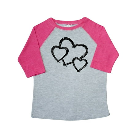 

Inktastic Three Black Hearts Gift Toddler Boy or Toddler Girl T-Shirt