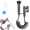 Black, variant on 1-In-2-Out Dual Control Valve Bidet Sprayer, Handheld Adjustable Water Pressure Sprayer Head, Double Faucet Splitter Washer Kit