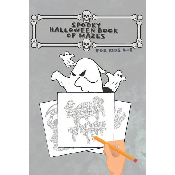 Spooky Halloween Book of Mazes for Kids 4-8: Fun and Amazing Maze Activity Book For Kids (Halloween/October Themed Activity) (Paperback)