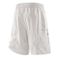 thumbnail image 4 of HOOMEUMY Men Shorts Stylish Comfy Summer Oversized Elastic Waist Baseball Hiking Short Pants with Pockets Gray XXXXL, 4 of 9