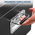 thumbnail image 3 of Qinaqin Resistente Negro Acero Truck Bed Toolbox Large Weatherproof Almacenamiento Chest Gas-Golpes Lid & T-Handle Lock Impermeable Tool Box Para Pickup RV Trailer MHL 2025 Model Groove Cover, 3 of 7