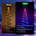thumbnail image 5 of Shine Decor Spiral Tree Light for Christmas, Outdoor Sturdy Dual Spiral Tree-Like Lights, 5FT Holiday Decorative Remote Control RGB Chasing Colorful Tree Lamp with 252 LEDs 24V ETL Adapter, 5 of 7