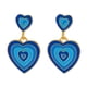 thumbnail image 1 of Qarigey Pendientes de goteo de gota de amor a juego, joyería de moda, pendiente pequeño de aleación con personalidad romántica, fiesta de Ropa, zapatos y accesorios Miscelánea azul dorado Qarigey AP015241-02, 1 of 6