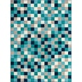 thumbnail image 3 of Unique Loom Azalea Collection Area Rug - Holly (9' x 12' Rectangle Teal/Navy Blue), 3 of 8