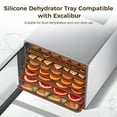 thumbnail image 3 of 8 PCS Silicone Dehydrator Trays, 14 x 14 Inches Silicone Dehydrator Sheets Compatible with Excalibur, Non-Stick Silicone Mat with Edge for Fruits Vegetables Meat, Leather Dehydrator Tray for Liquid, 3 of 6