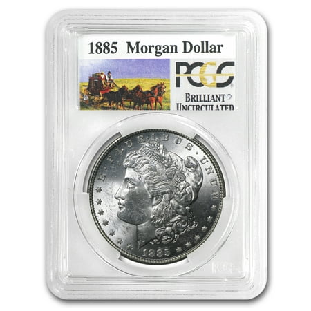 1885 Stage Coach Silver Dollar BU PCGS