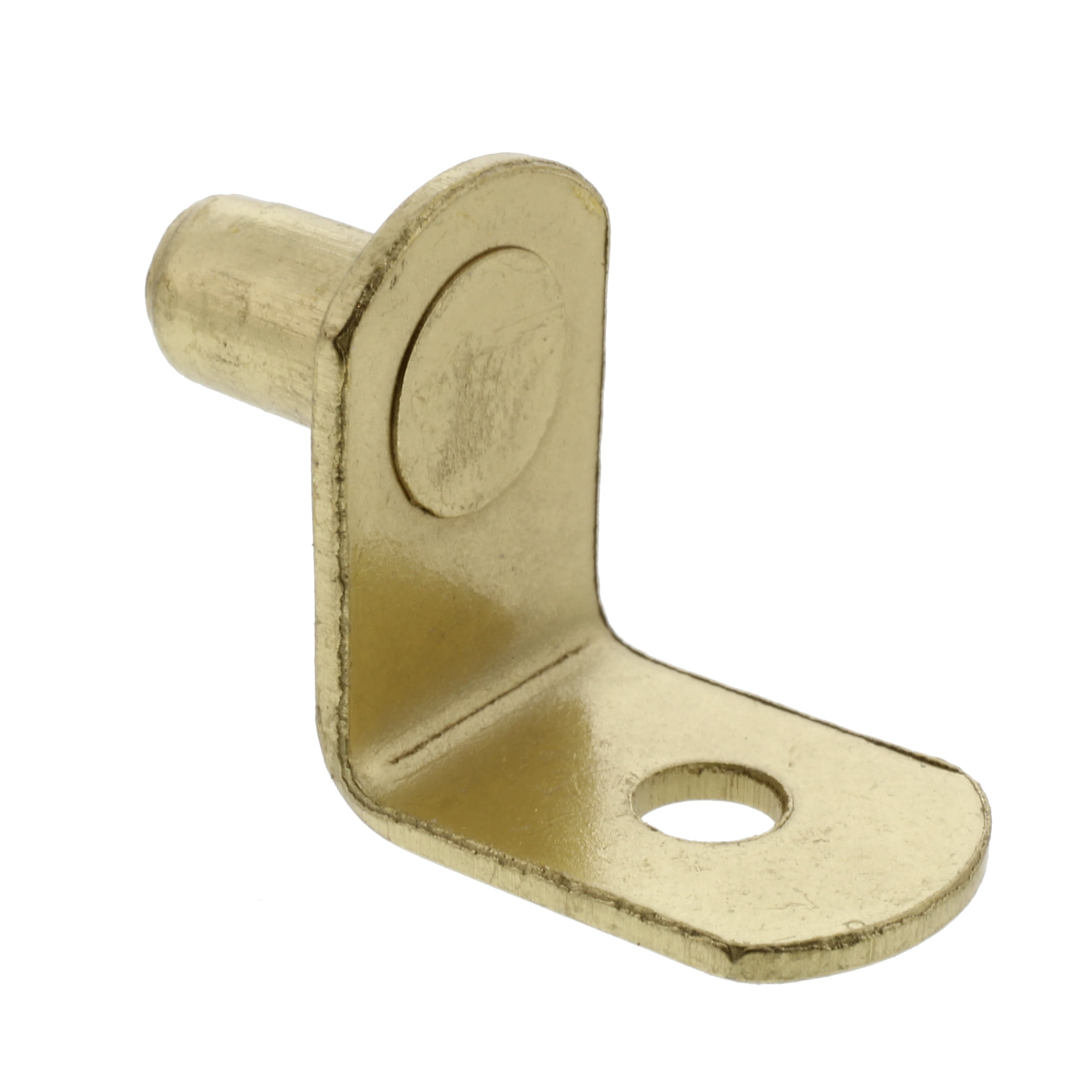 L Shaped Steel Shelf Support Pin Clips Cabinet Bracket Pegs 1/4" Brass 100 Pcs 