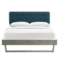 thumbnail image 4 of Modway Bridgette 63.5" Queen Wood Platform Bed with Angular Frame in Gray/Azure, 4 of 7