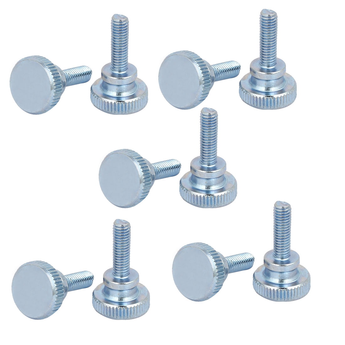 Unique BargainsM5x16mm Flat Knurled Head Fully Threaded Thumb Screws