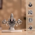 thumbnail image 2 of Resin Silver Finish Decorative Face Idol Figurine for Home & Office Table Accent | Elegant Handcrafted Style Showpiece, 2 of 4