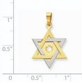 thumbnail image 3 of 14K Two-Tone Star Of David Pendant (25 X 16) Made In United States xk686, 3 of 3