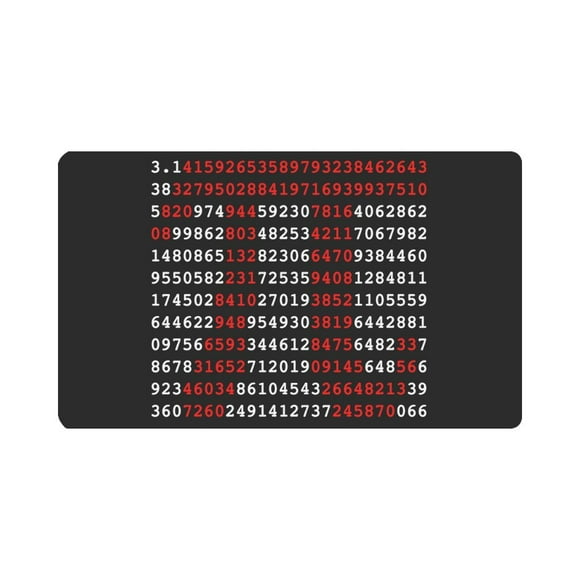 YUSDECOR Funny Pi Sign and Pi Numbers Mathematics Doormat Rug Home Decor Floor Mat Bath Mat 30x18 inch