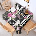 thumbnail image 2 of Pioneer Flower Floral Print Pattern Square Tablecloth,Waterproof Square Table Cover,Wipeable Spillproof Washable Table Cover for Home Kitchen Party Decor 42"X42"(107x107cm), 2 of 6