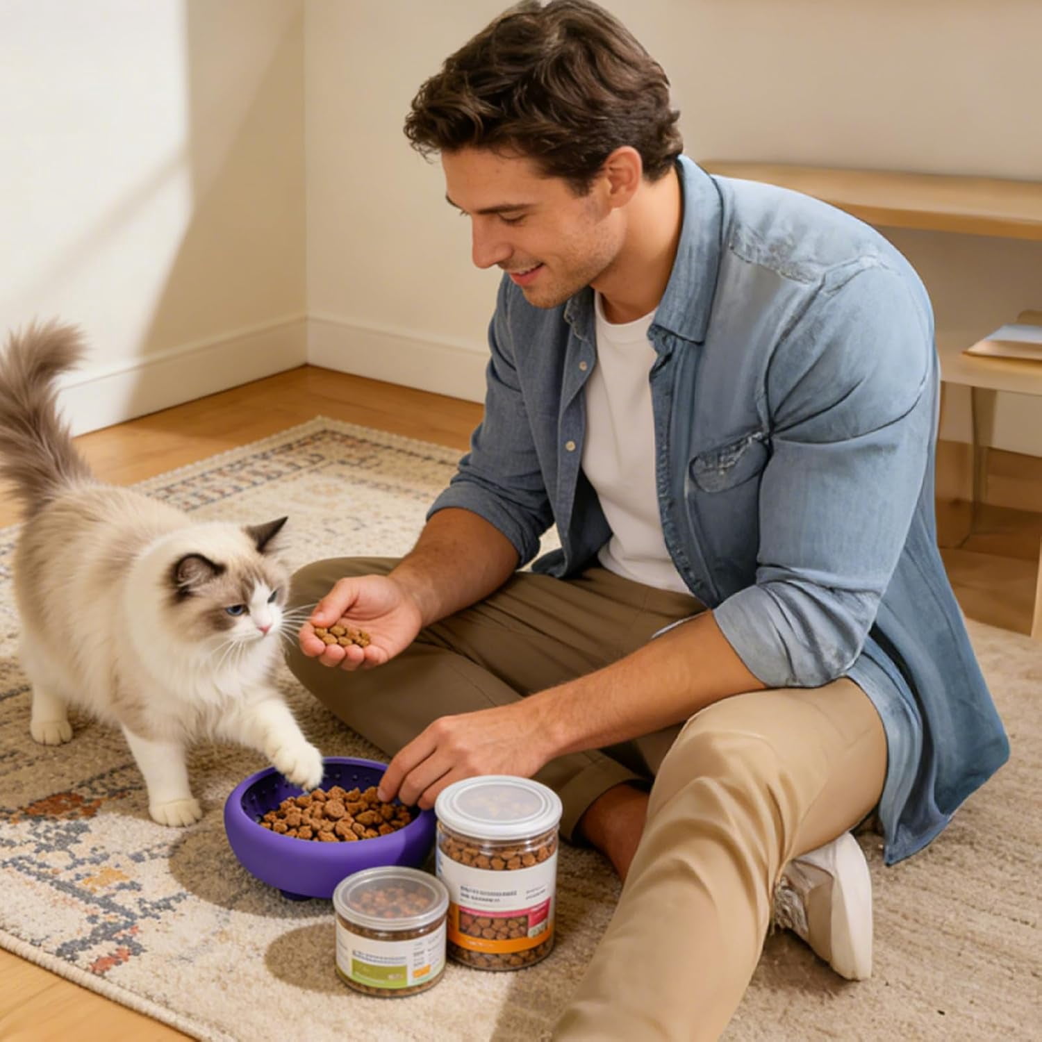 Silicone Slow Feed Licking Bowl, Anti-Choke, Suction Cup Base, Non-Slip, Easy Clean, for Dogs Cats