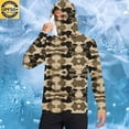 thumbnail image 5 of Cleaning Fishing T-Shirts for Men, Mens Hooded Sun Shirt with Mask Long Sleeve Tops UPF 50 Rash Guards Cooling Lightweight Hoodies Glacier Printed Blosues Workout Outdoor Hoodie, 5 of 6