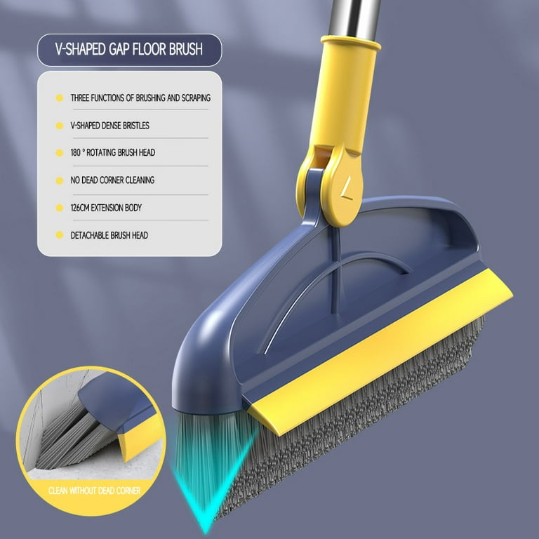 Floor Brush Crevice Cleaning Brush in Long Handle Rotating for