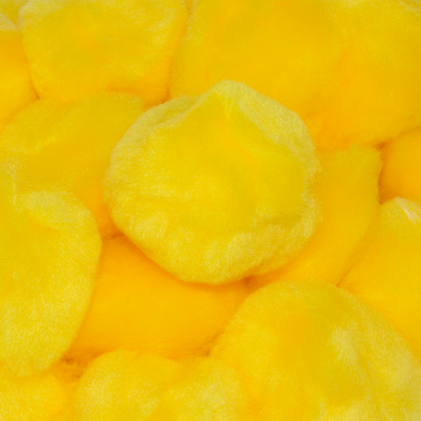 2 5 Inch Yellow Large Craft Pom Poms 15 Pieces Walmart Com Walmart Com