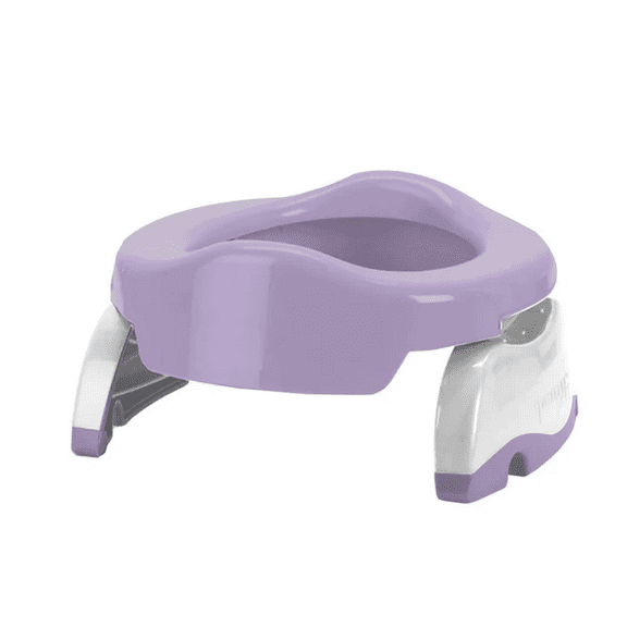 Kalencom Potette Plus 2-in-1 Travel Potty & Trainer Seat, Portable Toddler Potty, Lock-in Legs, Splash Guard - Plum