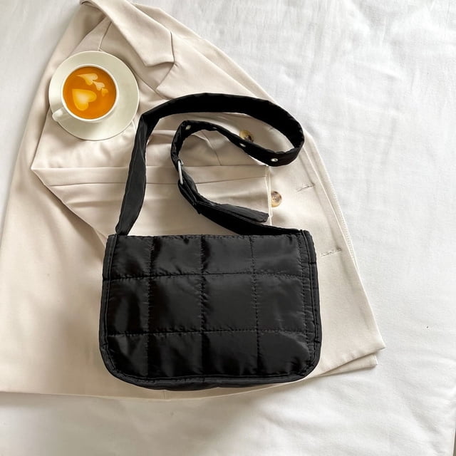 Bolso de hombro de gran capacidad con hilo bordado, tendencia literaria, para mujer, novedad de 2025, informal, sencillo, bandolera, pequeño, cuadrado