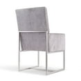 thumbnail image 6 of Manhattan Comfort Element 18.9" Velvet Dining Armchair in Gray (Set of 2), 6 of 10