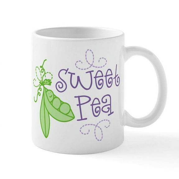 CafePress - Sweet Pea Mug - 11 oz Ceramic Mug - Novelty Coffee Tea Cup