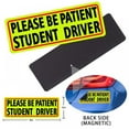 thumbnail image 1 of Student Driver Magnet Reflective Car Signs, for The Novice or Beginner, Bumper Yellow Decal Sticker, Reusable Magnetic Large Bold Visible Text, 1 of 8