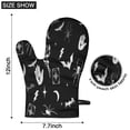 thumbnail image 6 of Cute Oven Mitts,Black Halloween Witchy Symbols Oven Mitt 2-Pack Set,Kitchen Gloves for Oven,Heat Resistant Oven Mitts 7.7"x12", 6 of 7