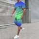 thumbnail image 2 of Playeras De Compresión Para Hombre, Conjunto De Dos Piezas De Camiseta Y Pantalones Cortos De Manga Corta Con Estampado Completo De Alemania Para Hombre Y Conjunto De Camisa Y Pantalón Corto., 2 of 4