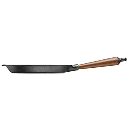 SKEPPSHULT Cast Iron Frying Pan - 18cm Wood & Graphite Finish, Ideal For High Heat & Induction