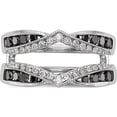 thumbnail image 4 of 14K White Gold Black & Diamond Guard (Size 7) Made In India rm3127b-bk-075-waa, 4 of 5