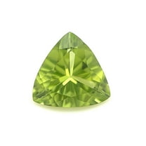Certified Natural 1.75 Carat Peridot Trilliant Shape Mixed Cut 8x8 mm Loose Gemstone August Birthstone