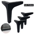 thumbnail image 1 of CHAO 1/4 piezas 10/15/17 cm patas de sofá para muebles patas de metal modernas con forma de triángulo de diamante 17 cm negro 4 piezas, 1 of 4