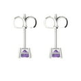 thumbnail image 4 of Clara Pucci 0.5Ct Alexandrite Princess Cut VVS1 Push Back Stud 18k Solid hypoallergenic Gold Designer Earrings For June, 4 of 7