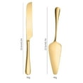 thumbnail image 3 of Ckraxd Stainless Steel Cake Knife and Server Set, Mirror Polished Cutlery, Ideal for Weddings, Anniversaries, Parties, and Special Occasions, 3 of 3