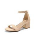 thumbnail image 1 of Sandalia DREAM PAIRS con Tacón Bajo y Ancho Nude Talla 9.5, 1 of 8