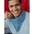 thumbnail image 4 of Motique Accessories Modern Tie Dye Bandana - Bright Blue, 4 of 5