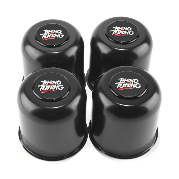 RhinoTuning 4.25” Hub Stainless 4.25 Push Through Center Caps For Travel Trailer Camper RV Push Thru Metal Hub center Caps 4Pcs