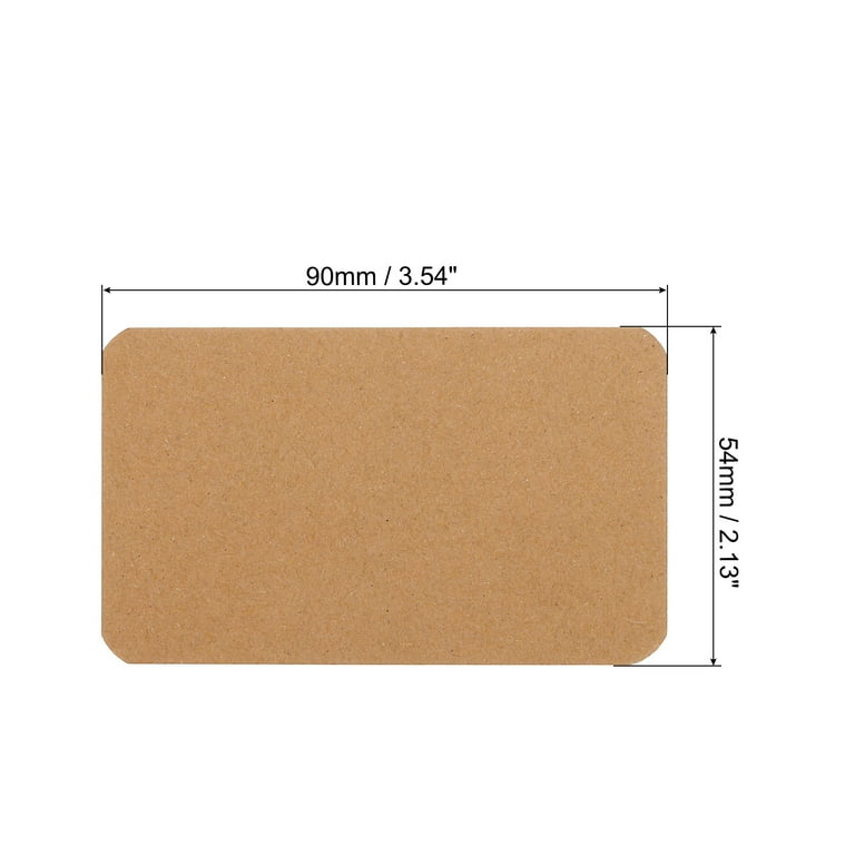 Uxcell 3.5 x 2 Blank Paper Business Cards, 90 Pack Small Index Flash  Cards Words Message Note Card, Brown