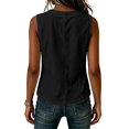 thumbnail image 6 of Sheghy Tank Tops for Women 100%Cotton Women's Solid Color V-neck Sleeveless Button Casual Cotton and Linen Top, 6 of 6