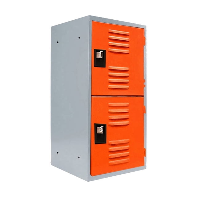 Locker Casillero Multiusos Alvek 2 Puertas con Ventilación Color Naranja — Sistema para Candado