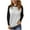 White, variant on XuJwPNcy Women's Long Sleeve Shirts Slim Stretchy Color Block Tops Casual Crew Neck Pullover Tops Basic Tees